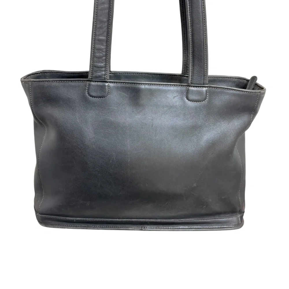Coach 9306 vintage black leather bleaker tote bag - Picture 3 of 14